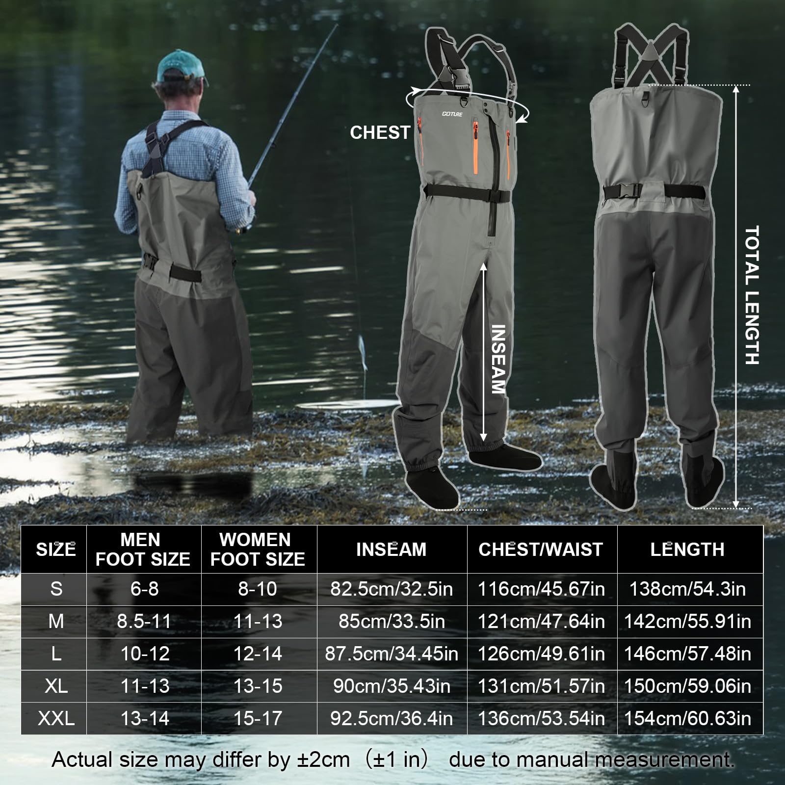 Fishing Waders - Goture 5 katmanlı su geçirmez balıkçılık